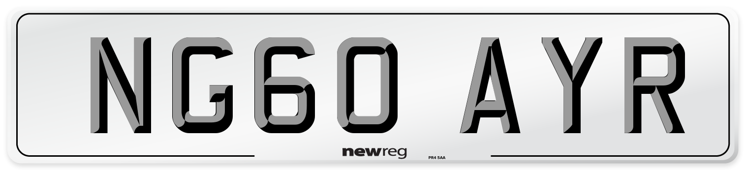 NG60 AYR Number Plate from New Reg